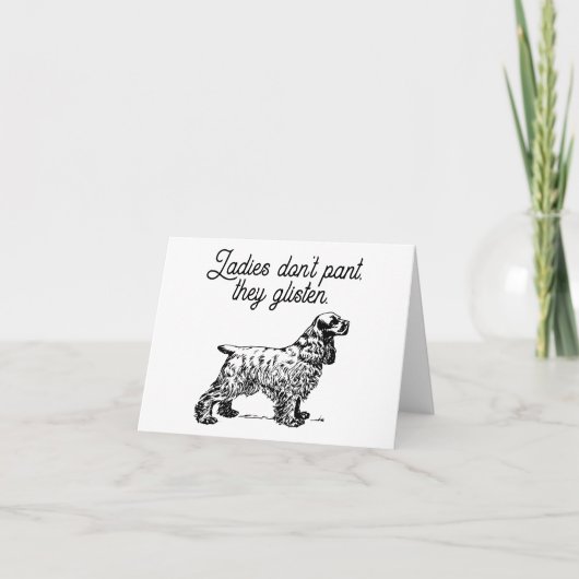 Cocker Spaniel Cartoon met grappige Pet Joke Kaart (Voorkant)