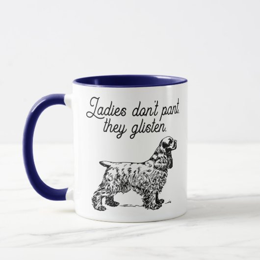 Cocker Spaniel Cartoon met grappige Pet Joke Mok (Links)