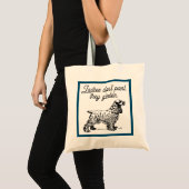 Cocker Spaniel Cartoon met grappige Pet Joke Tote Bag (Voorkant (product))