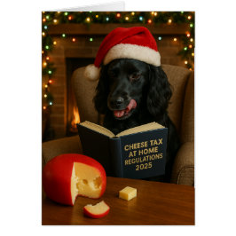 Cocker spaniel 'Cheese Tax' Christmas card