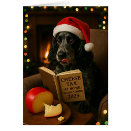 Cocker spaniel 'Cheese Tax' Christmas card