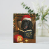 Cocker spaniel  'Cheese Tax' Christmas postcard Briefkaart (Staand voorkant)