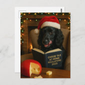 Cocker spaniel  'Cheese Tax' Christmas postcard Briefkaart (Voorkant / Achterkant)