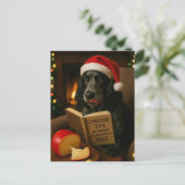 Cocker spaniel  'Cheese Tax' Christmas postcard Briefkaart (Staand voorkant)