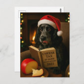 Cocker spaniel  'Cheese Tax' Christmas postcard Briefkaart (Voorkant / Achterkant)
