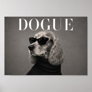 Cocker Spaniel Chique Mode Honden Kunstprint Poster