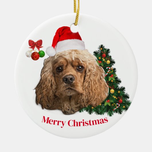 Cocker spaniel Christma Ornament (Voorkant)