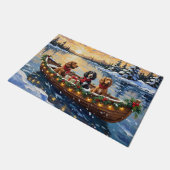 Cocker Spaniel Christmas Boat Holiday Deurmat (Schuin)