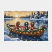 Cocker Spaniel Christmas Boat Holiday Deurmat (Voorkant)
