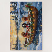 Cocker Spaniel Christmas Boat Holiday Legpuzzel (Verticaal)