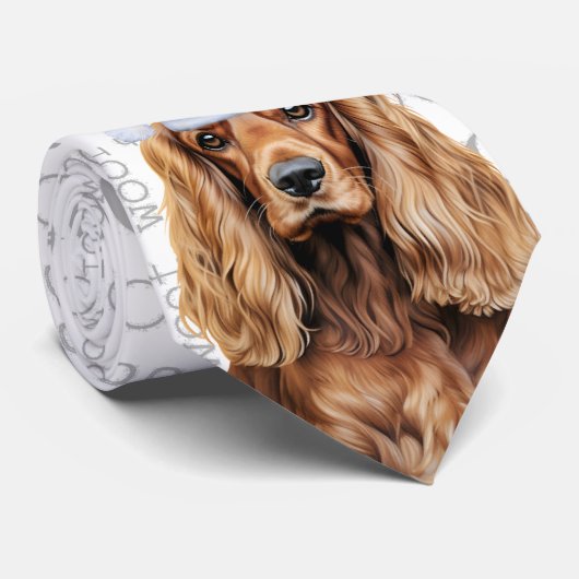 Cocker Spaniel Christmas Dog Lover Holiday Stropdas (Opgerold)