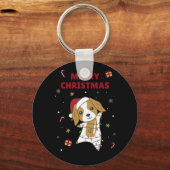 Cocker Spaniel Christmas Dog Winter Animals Dogs Sleutelhanger (Voorkant)