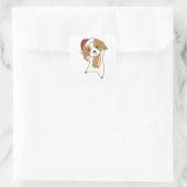Cocker Spaniel Christmas Dog Winter Animals Dogs Vierkante Sticker (Tas)