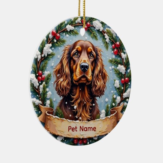 Cocker Spaniel Christmas Keramisch Ornament (Rechts)