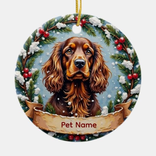 Cocker Spaniel Christmas Keramisch Ornament (Voorkant)