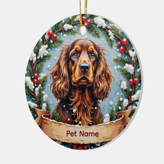 Cocker Spaniel Christmas Keramisch Ornament (Links)