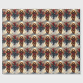 Cocker Spaniel Christmas Parade Holiday Painting Cadeaupapier (Vlak)