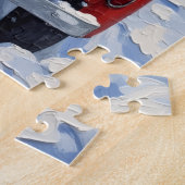 Cocker Spaniel Christmas Red Truck Holiday Legpuzzel (Zijkant)