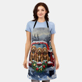 Cocker Spaniel Christmas Red Truck Holiday Schort (Gedragen)