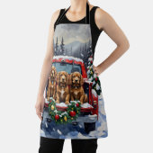 Cocker Spaniel Christmas Red Truck Holiday Schort (Insitu)