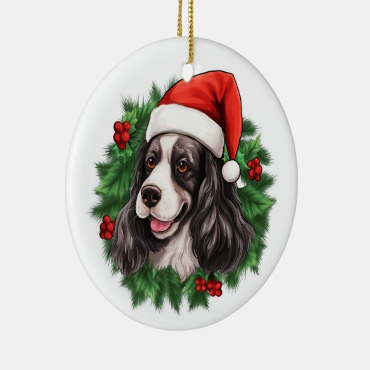 Cocker Spaniel Christmas Wreath Ornament (Rechts)