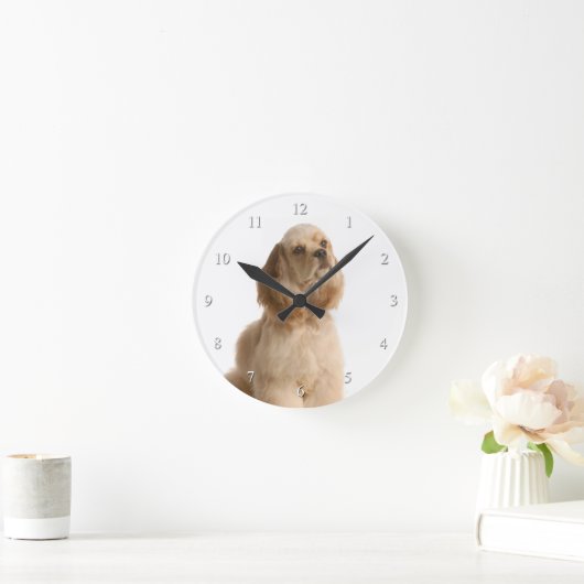 Cocker Spaniel Clock Ronde Klok (Huis)