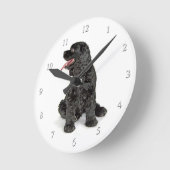 Cocker Spaniel Clock Ronde Klok (Hoek)