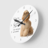 Cocker Spaniel Clock Ronde Klok (Hoek)