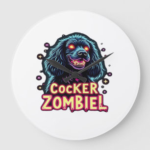 Cocker Spaniel Cockie Zombie Hond Halloween Essent Grote Klok
