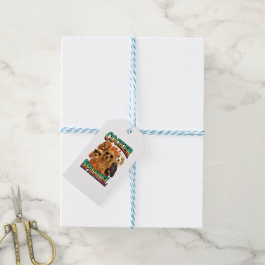 Cocker Spaniel Copy Cadeaulabel (Met Touw)