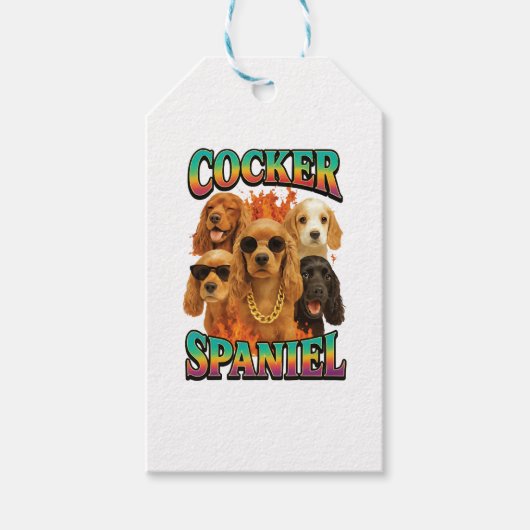Cocker Spaniel Copy Cadeaulabel (Voorkant)