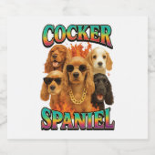Cocker Spaniel Copy Sparkling Wijnetiket (Enkel label)