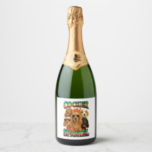 Cocker Spaniel Copy Sparkling Wijnetiket