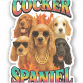 Cocker Spaniel Copy Sticker (Voorkant)
