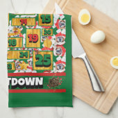 Cocker Spaniel Counting-down Kerstadvertentie-agen Theedoek (Quarter Fold)