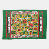 Cocker Spaniel Counting-down Kerstadvertentie-agen Theedoek (Horizontaal)