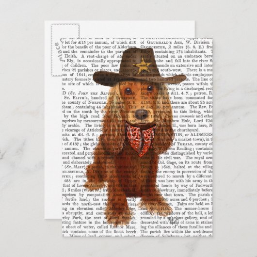 Cocker Spaniel Cowboy 2 Briefkaart (Voorkant / Achterkant)