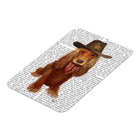 Cocker Spaniel Cowboy 2 Magneet (Linkerzijde)