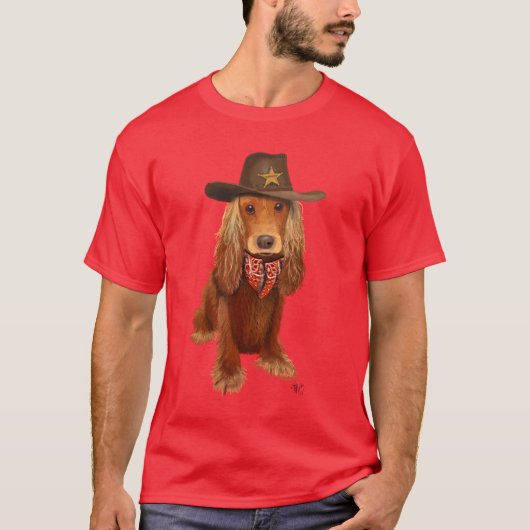 Cocker Spaniel Cowboy 2 T-shirt (Voorkant)