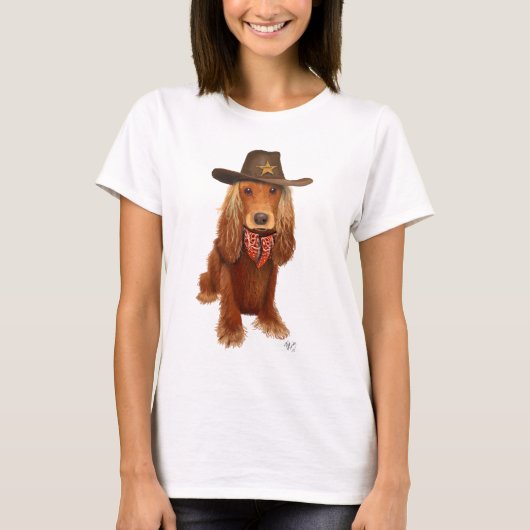 Cocker Spaniel Cowboy 2 T-shirt (Voorkant)