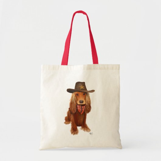Cocker Spaniel Cowboy 2 Tote Bag (Voorkant)