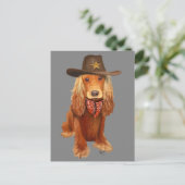 Cocker Spaniel Cowboy Briefkaart (Staand voorkant)