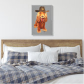 Cocker Spaniel Cowboy Canvas Afdruk (Insitu (Slaapkamer))