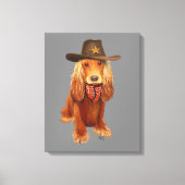 Cocker Spaniel Cowboy Canvas Afdruk (Voorkant)
