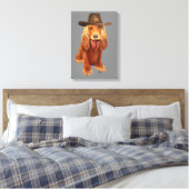 Cocker Spaniel Cowboy Canvas Afdruk (Insitu (Slaapkamer))