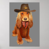 Cocker Spaniel Cowboy Poster (Voorkant)