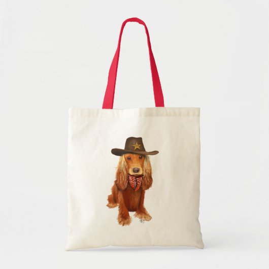 Cocker Spaniel Cowboy Tote Bag (Voorkant)