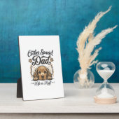 Cocker Spaniel Dad Life Is Ruff Vintage Dog Shirt_ Fotoplaat (Zijkant)