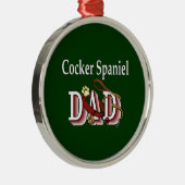 Cocker Spaniel DAD Metalen Ornament (Rechts)