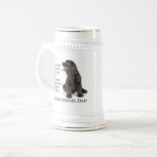 Cocker Spaniel Dad Stein Bierpul (Voorkant links)